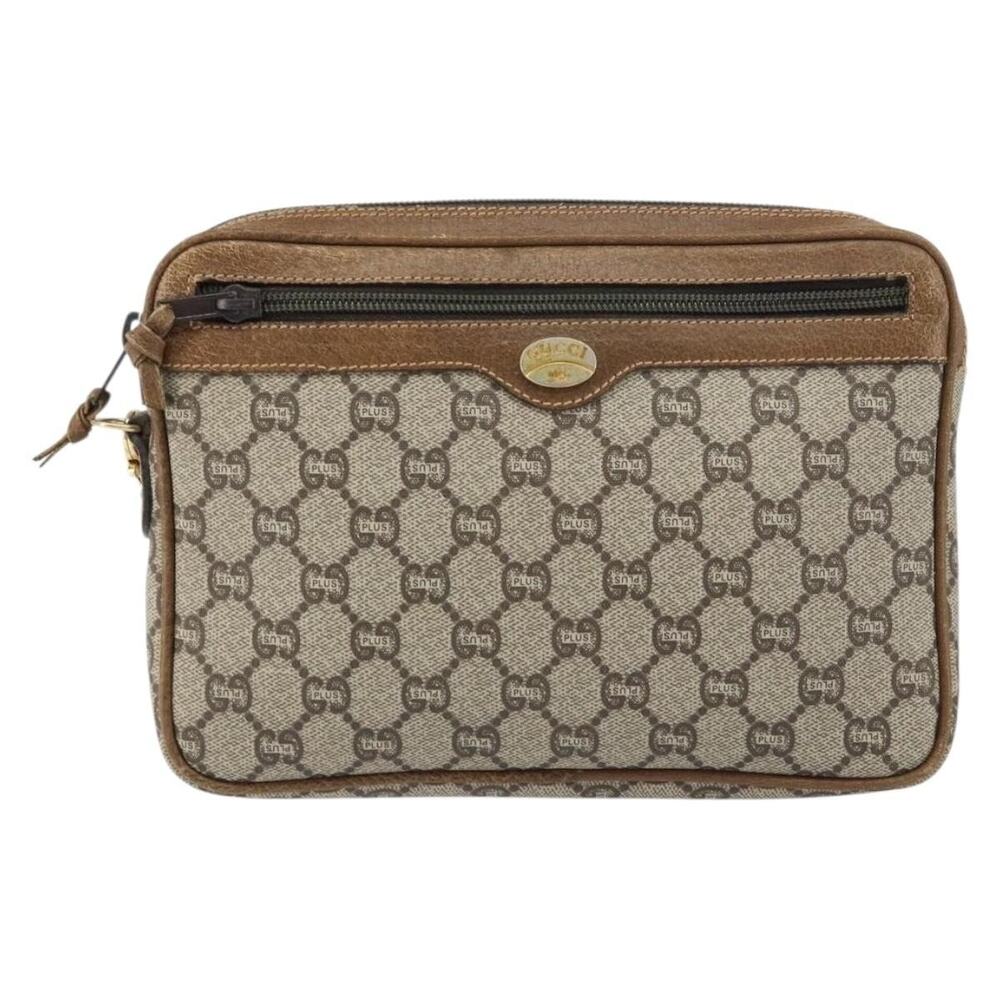 Gucci GG Plus Clutch Bag Beige